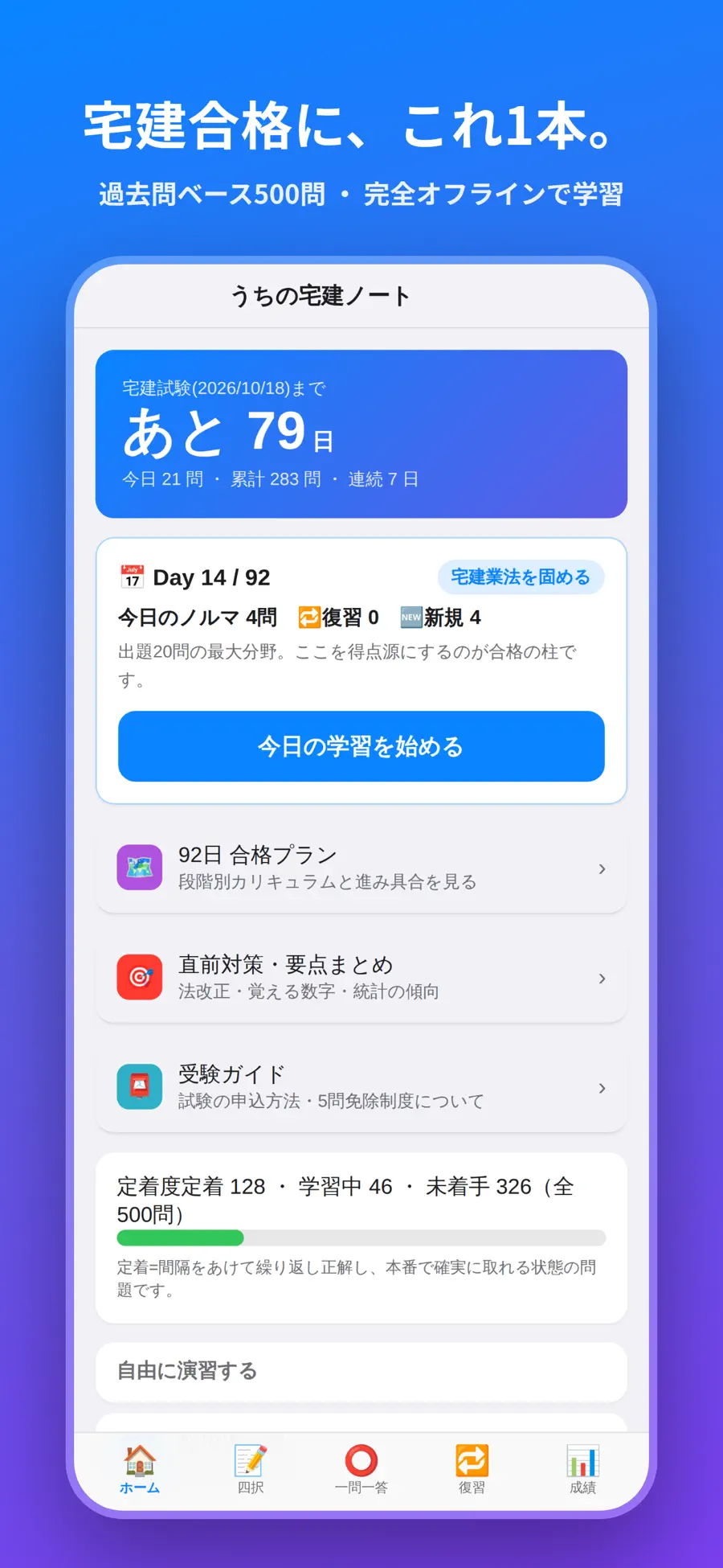 うちの宅建ノートの画面イメージ 1