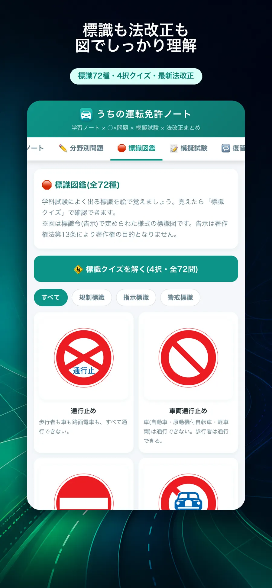 うちの運転免許ノートの画面 2